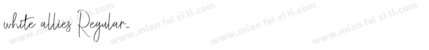 white allies Regular字体转换